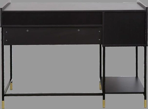 Biurko do pracy Tedy czarne z szufladami i półkami, nowoczesne loftowe 110 cm Atmosphera