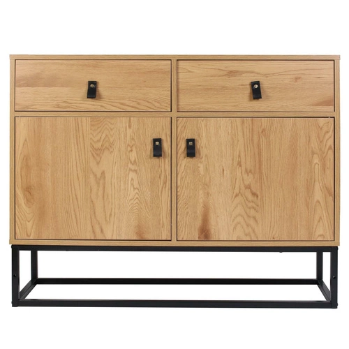 Komoda Abbott dąb/czarna outlet