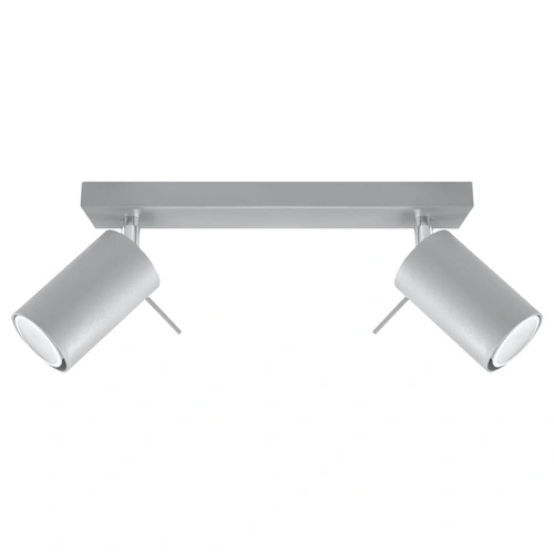 Plafon sufitowy Ring 2 szary nowoczesny metalowy do salonu, kuchni lub sypialni