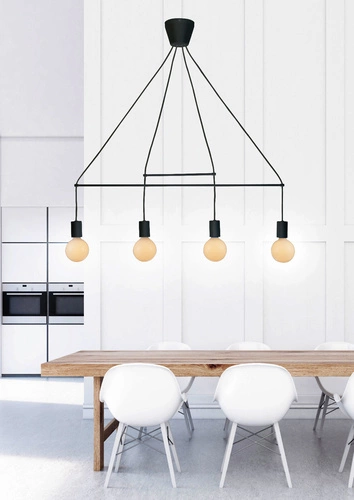 Lampa wisząca Alto 4x40W E27 czarny matowy