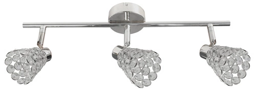 Lampa sufitowa Glossy nowoczesna regulowana chrom 3-punktowa do salonu i sypialni