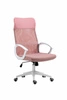 Fotel biurowy ergonomiczny Rosso różowy obrotowy z siatki do biurka nowoczesny Intesi