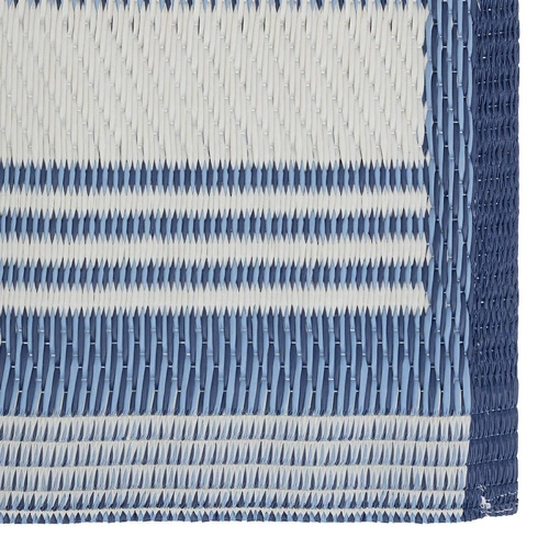 Dywan zewnętrzny nowoczesny niebieski 120x180 Atmosphera do tarasu i przedpokoju łatwy w czyszczeniu