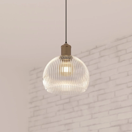 Lampa wisząca kula Laye szklana transparentna regulowana do salonu i jadalni Atmosphera