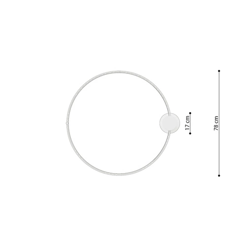 Plafon sufitowy LED Rio 78 czarny nowoczesny okrągły do salonu kuchni lub sypialni
