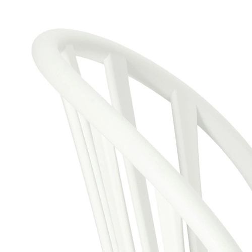 Krzesło do jadalni Sirena białe skandynawskie z tworzywa i drewna łatwe w czyszczeniu Intesi