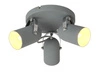 Lampa sufitowa Gray plafon 3x40W E14  szary