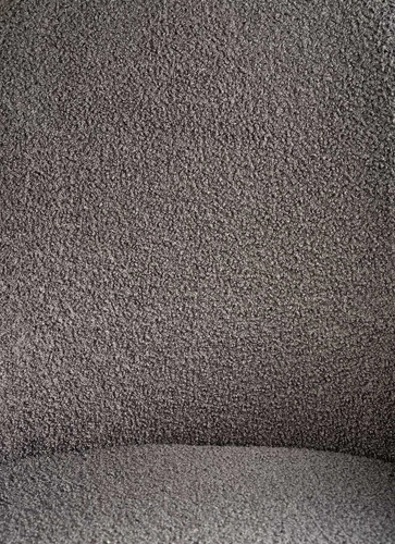 Krzesło tapicerowane Perrol boucle szare z podłokietnikami do jadalni nowoczesne Intesi