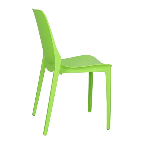 Krzesło ogrodowe Ginevra zielone z tworzywa sztaplowane nowoczesne do ogrodu SCAB Design