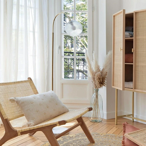 Laye lampa podłogowa łukowa złota z białym marmurem do salonu i czytania Atmosphera