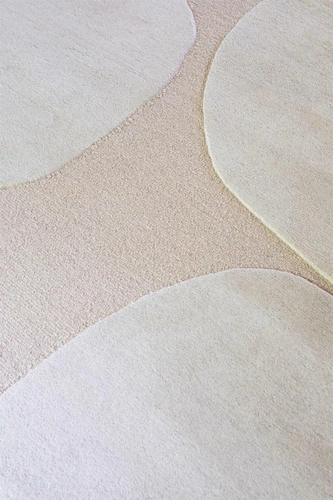 Dywan wełniany Decor Primi Double Cream 160x230 nowoczesny do salonu ręcznie tkany