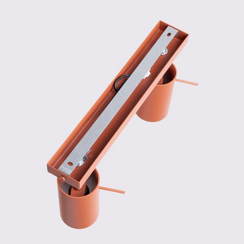 Plafon sufitowy RING 2 nowoczesny czerwony stalowy do salonu sypialni i przedpokoju SOLLUX