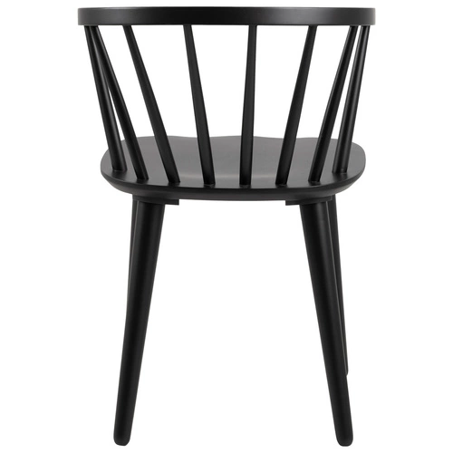 Krzesło drewniane Ida Actona czarne z podłokietnikami do jadalni skandynawskie