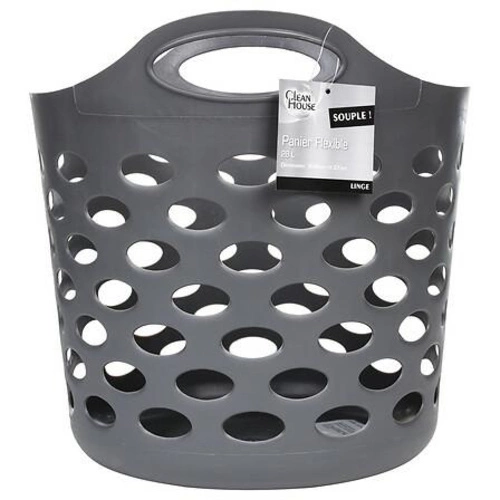 5five simply smart minimalistyczny okrągły kosz na pranie 28 l szary do łazienki