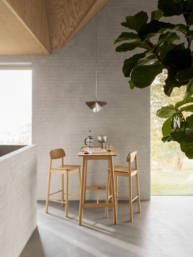 Stół barowy Barlow dąb naturalny prostokątny do kuchni i jadalni styl skandynawski Actona 120 cm