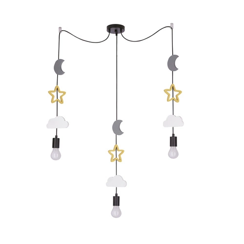 Lampa wisząca Trio ccc p czarny 3x20W  E27 iq kids biały+złoty+szary