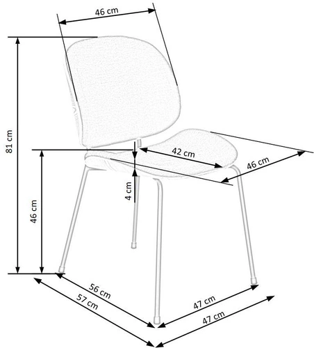 Krzesło tapicerowane Kaia szare do jadalni nowoczesne z drewnianym akcentem