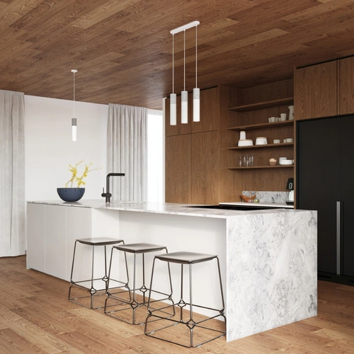 Lampa wisząca Borgio 2 biała nowoczesna do salonu i nad stół loftowa cementowa