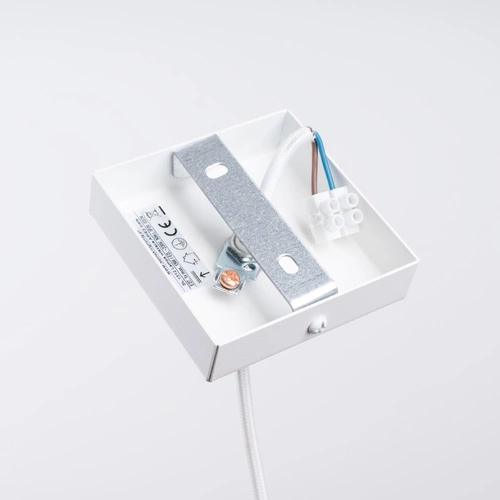 Lampa wisząca ARIES biała skandynawska do salonu i jadalni z regulacją wysokości