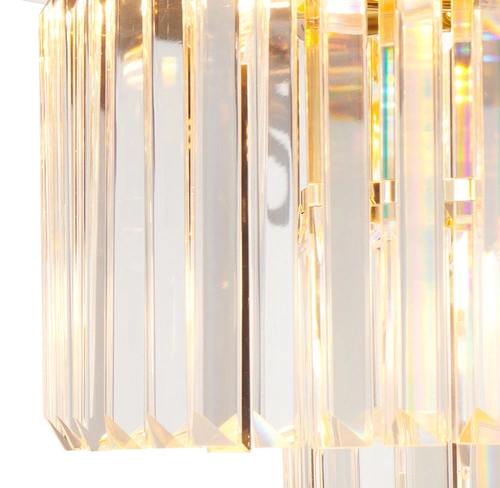 Plafon sufitowy SPLENDORE okrągły złoty glamour 50 cm do salonu i sypialni