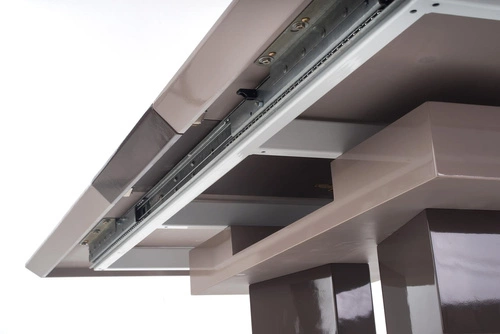 Stół rozkładany do jadalni Intesi Dorel nowoczesny szary blat MDF 160-200 cm