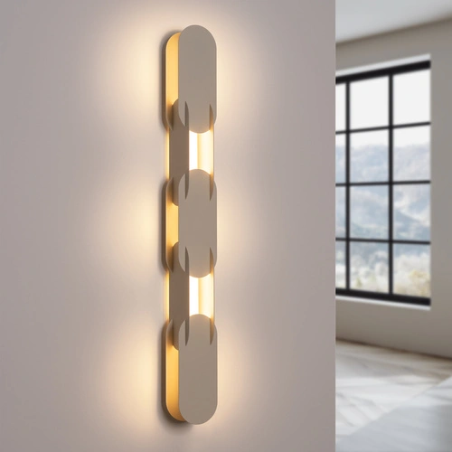 Kinkiet ścienny CHAIN 91 beżowy LED nowoczesny do salonu