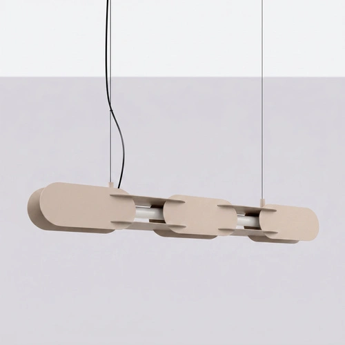 Lampa wisząca LED CHAIN 91 taupe nowoczesna do jadalni nad stół