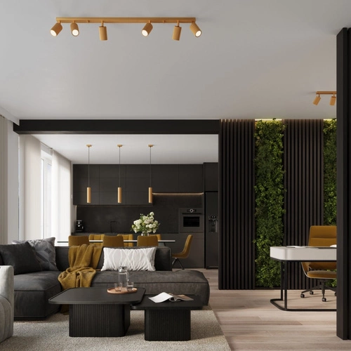 Plafon sufitowy KARBON 4L złoty ruchomy glamour do salonu i sypialni SOLLUX LIGHTING