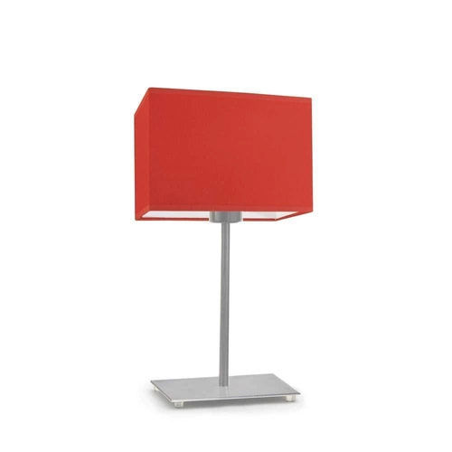 Lampka nocna AMALFI nowoczesna czerwona z abażurem do sypialni lub salonu LYSNE 40 cm