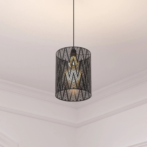 Nowoczesna lampa wisząca Cota czarna metalowa do salonu i kuchni Atmosphera 24,5 cm