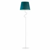 Lampa stojąca do salonu FOGO zielona nowoczesna z welurowym abażurem glamour Lysne 174 cm