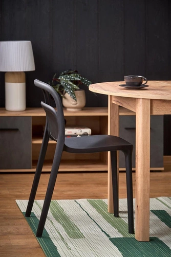 Stół okrągły rozkładany do jadalni Nigo Intesi dąb naturalny nowoczesny 102-142 cm