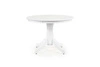 Stół okrągły do jadalni Richard 106 cm biały nowoczesny MDF i drewno Intesi