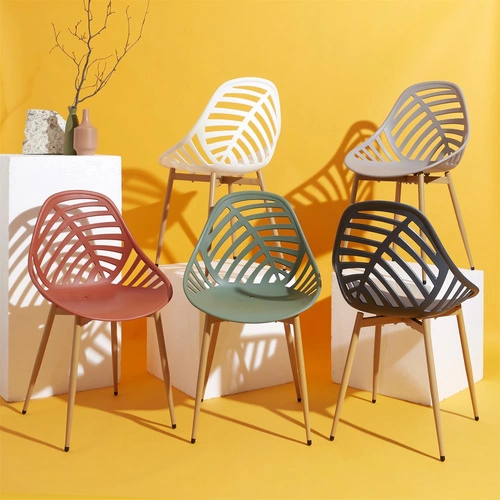 Krzesło do jadalni z tworzywa Alameda Intesi oliwkowe nowoczesne z oparciem do kuchni