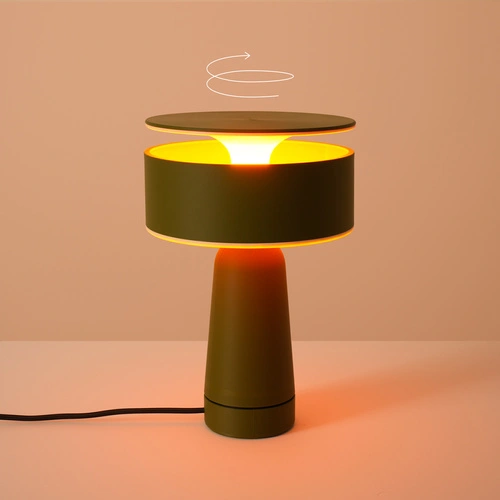 Lampa biurkowa AXO oliwkowa nowoczesna na biurko do gabinetu