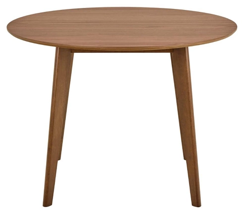 Stół okrągły do jadalni Roxby 120 cm orzechowy skandynawski drewniany Actona