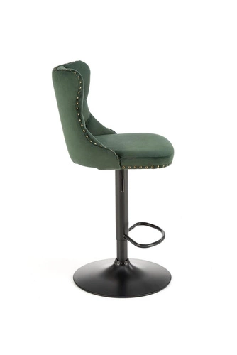 Hoker Charlotte Velvet zielony obrotowy z regulacją wysokości do kuchni nowoczesny glamour