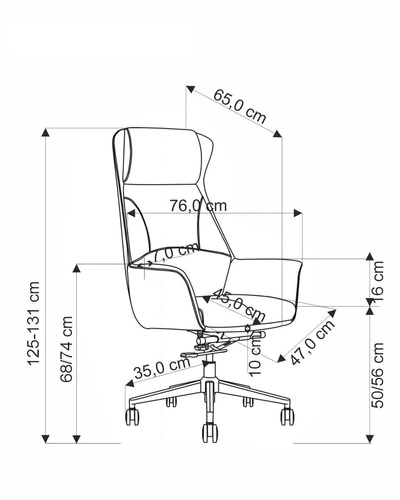 Fotel biurowy ergonomiczny obrotowy Sidoni cappuccino skóra ekologiczna do biura i gabinetu