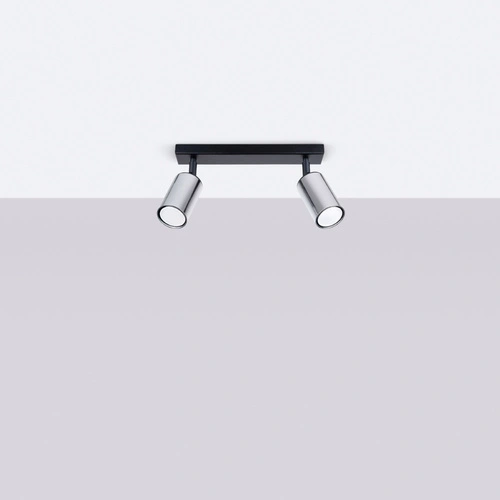 Plafon sufitowy WINX 2 czarny chrom nowoczesny LED do salonu i sypialni 30 cm SOLLUX