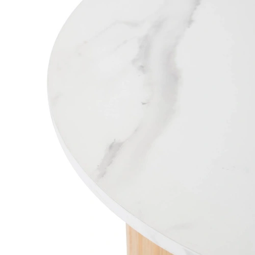 Stolik kawowy Homelya okrągły 45 cm marmurowy do salonu