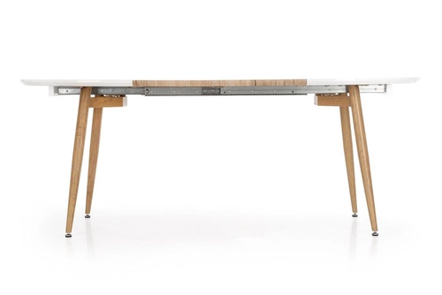 Stół rozkładany do jadalni Rebi skandynawski biały dąb san 160-200 cm Intesi