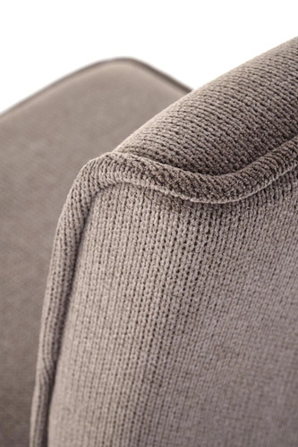 Krzesło tapicerowane Omara szare do jadalni nowoczesne pikowane na płozach Intesi