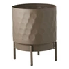 House Nordic doniczka stalowa brązowa 21 cm nowoczesna do salonu