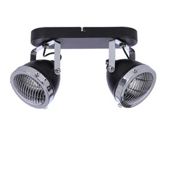 Lampa sufitowa Crazy listwa czarny 2x15W GU10 klosz bezbarwny