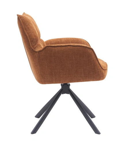 Krzesło obrotowe Marilla do jadalni tapicerowane z podłokietnikami