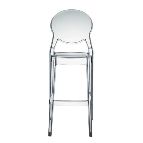 Hoker Igloo 65 cm transparentny dymiony z oparciem nowoczesny do kuchni i jadalni SCAB Design