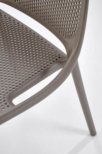 Krzesło Lynette Intesi nowoczesne z tworzywa sztucznego do jadalni i ogrodu, łatwe czyszczenie, sztaplowane