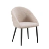 Krzesło Solla beżowe tapicerowane welur do jadalni i salonu Intesi