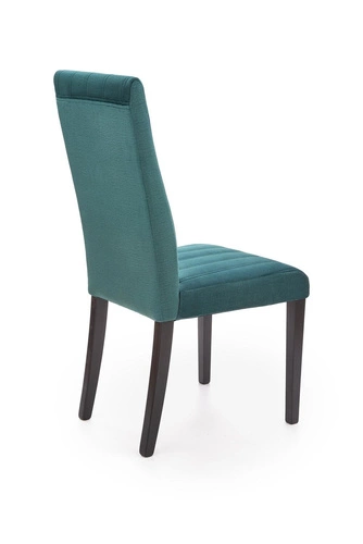 Krzesło tapicerowane Arizona Intesi do jadalni i salonu zielone pikowane z drewnianymi nogami