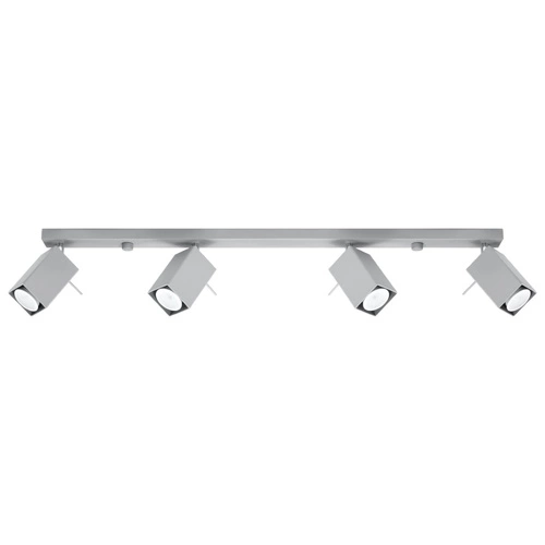 Plafon sufitowy MERIDA szary 4xGU10 nowoczesny metalowy do salonu i kuchni Sollux